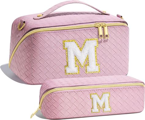 Amazon Yoolife Initial Makeup Bag Personalized Women Gift Pink