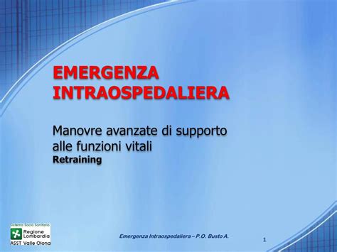 PDF EMERGENZA INTRAOSPEDALIERA Aobusto It Retraining Pdf