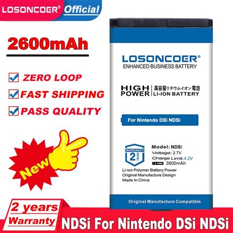 LOSONCOER 2600mAh batería de iones de litio recarg Grandado