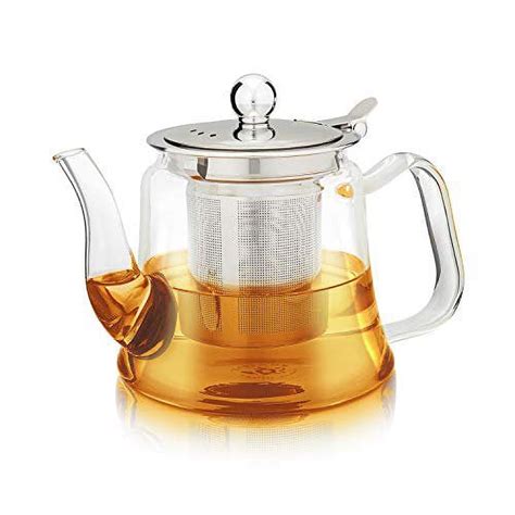 Teabloom Siena Teapot Heatproof Borosilicate Glass With Removable