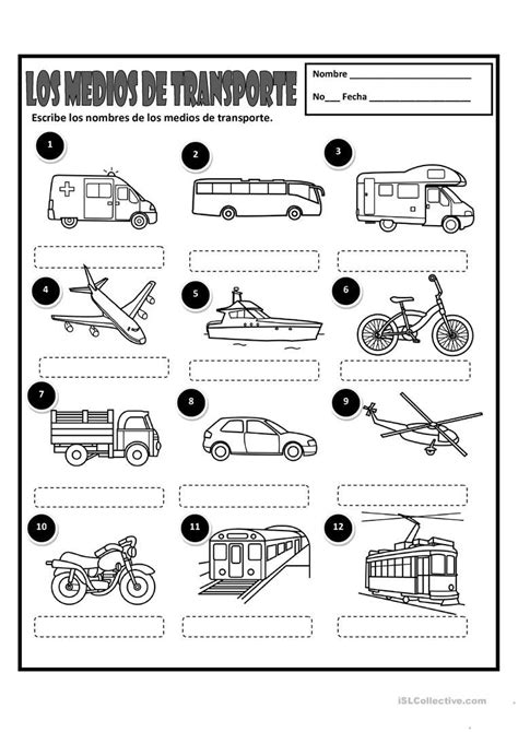 Medios De Transportes Para Colorear En Ingles P Ginas Colorear