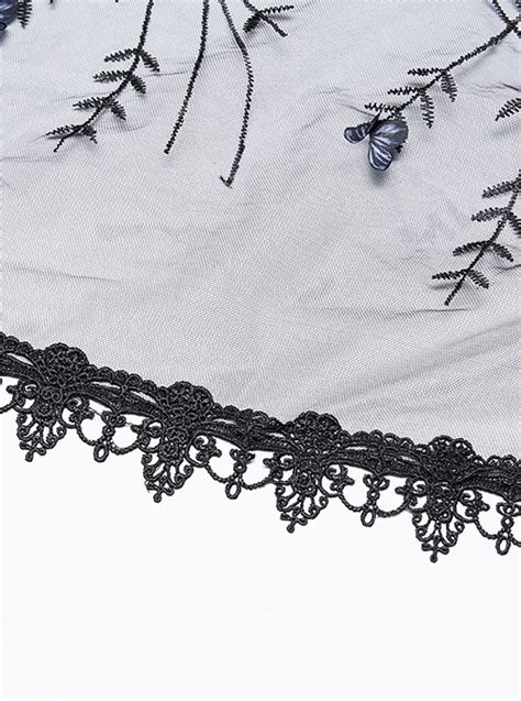 Exquisite Three Dimensional Lace Mosaic Lace Black Gothic Butterfly