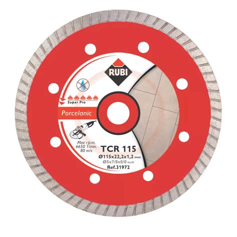 Rubi TCR Tile Diamond Blade 115mm X 22 2mm Screwfix