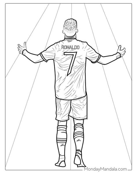 Cristiano Ronaldo Coloring Pages Manchester United Free Printable