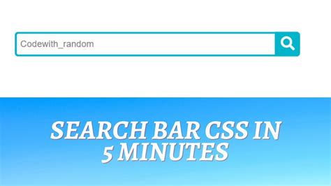 Search Bar In Html And Css 🔴 Simple Search Bar Html Youtube