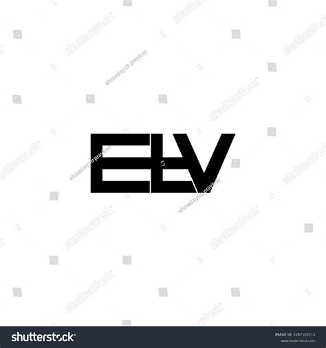 Etv Typography Letter Monogram Logo Design Royalty Free Stock Vector