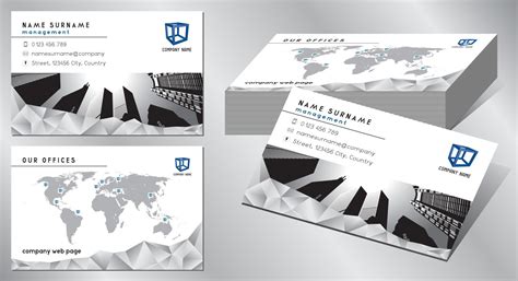 Geometrical Business Card Template 16063021 Vector Art At Vecteezy