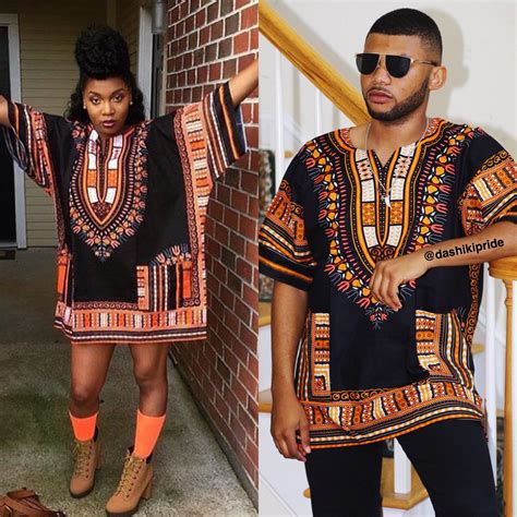 Black And Orange Dashiki Dashiki Outfit African Fashion African Men