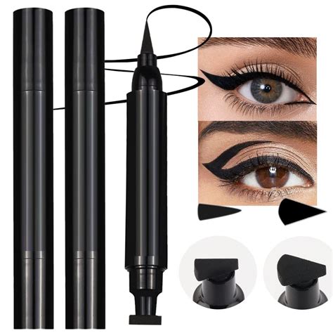 Amazon Evpct 2Pcs Black Eyeliner And Wing Stamp Set Big Small