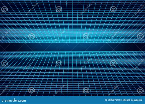 3d Abstract 1980 S Retrowave Background Stock Illustration