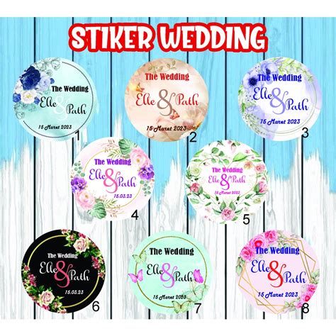 Jual Stiker Wedding Stiker Wedding Bulat Stiker Wedding Custom