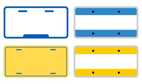 License Plate Template Printable