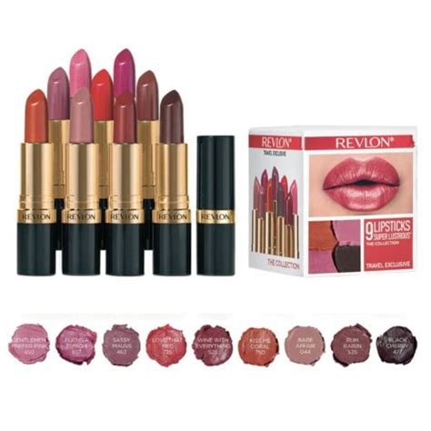 Revlon Super Lustrous 9 Piece Lipstick Travel Exclusive Set Make Up