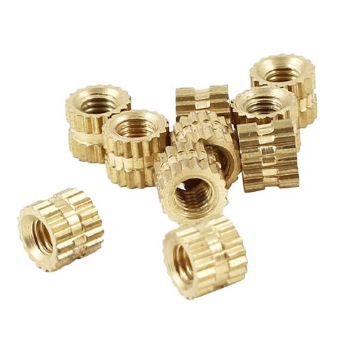 100PCS M3 X 3Mm Female Thread Brass Knurled Threaded Insert Embedment