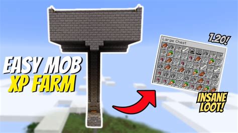 Easy Mob Xp Farm Tutorial Minecraft 120 Update Youtube