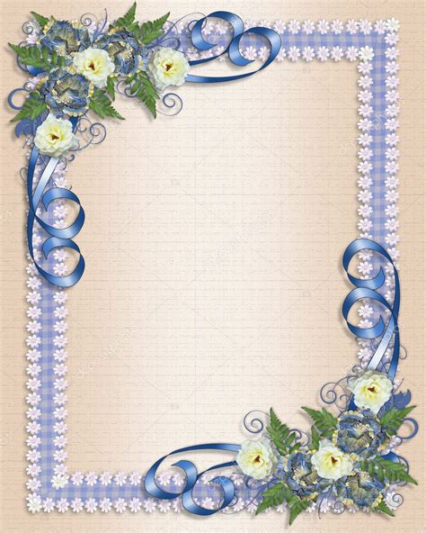 Wedding invitation blue floral — Stock Photo © Irisangel #5042741