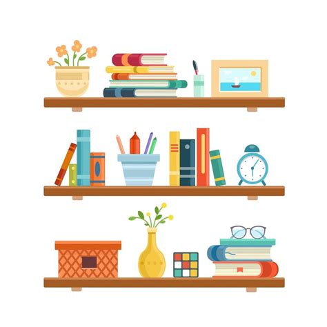 Book Shelf Vector Art, Icons, and Graphics for Free Download