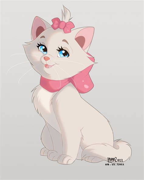 203276 Safe Artist Pudgz Marie The Aristocats Cat Feline Mammal Feral Disney The