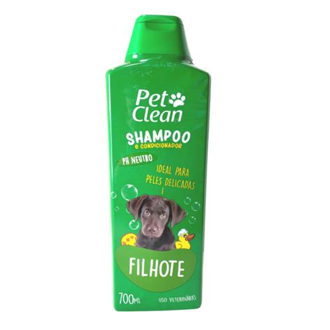 Shampoo e Condicionador Pet Clean Filhote para Cães e Gatos 700ml Meu