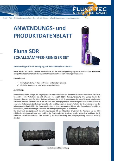 Fluna Tec Schalld Mpfer Reiniger Set Ml Thoron