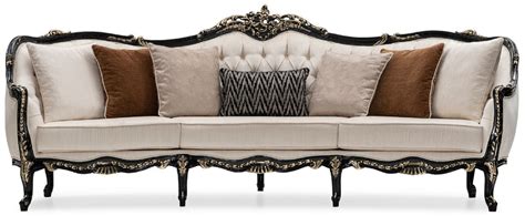 Casa Padrino Luxury Baroque Living Room Set Cream Black Gold 2