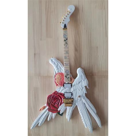 Hand Made Angel Rose Inlay Body Abalone Flower Inlay Fretboard Electric