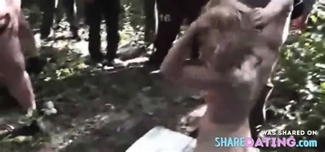 Blonde Wife Gangbanged By Strangers In A Public Park
