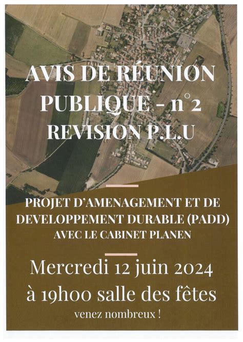 R Union Publique N Le Juin R Vision Du Plu Projet D