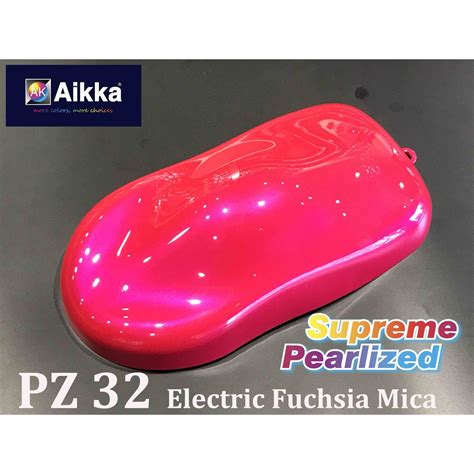 Aikka Pz32 Electric Fuchsia Mica Supreme Pearlized Colour Effect For Car Motor Metal Surface