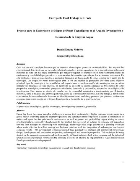 PDF Proceso para la elaboración de Mapas de Rutas Tecnológicas