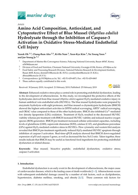 PDF Amino Acid Composition Antioxidant And Cytoprotective Effect Of