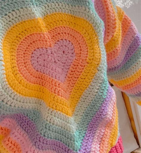 Crocheted Heart Blanket Pattern