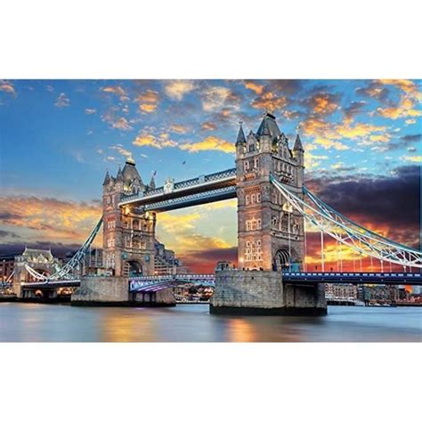 Puzzle 1000 Pièces Londres Tower Bridge Puzzle Adultes Enfants Pour