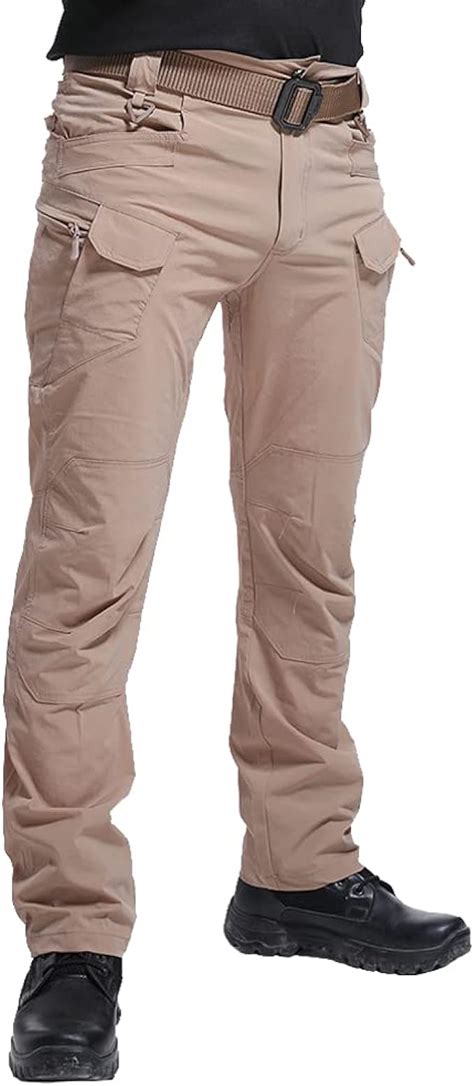 JEPOZRA Pantalon Randonnee Homme Imperméable Pantalon de Travail Cargo