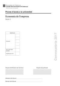 Examen Selectivitat Economia D Empresa Docsity