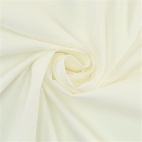 Tissu satin de coton stretch uni blanc cassé Tissus Hemmers