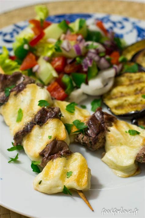 Brochettes D Agneau Et Halloumi Au Thym Food For Love