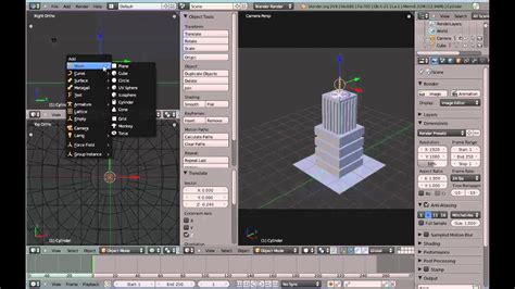 Crear un edificio con figuras básicas mesh en Blender 2 7 y 2 6 YouTube