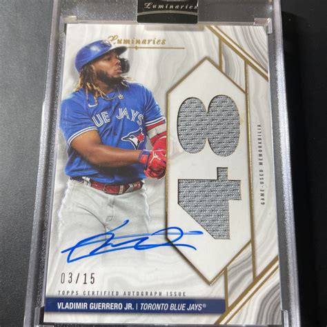 TOPPS Luminaries VLADIMIR GUERRERO JR On Card Auto Jersey 15 BLUE JAYS