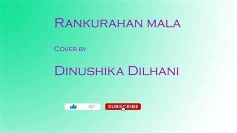 Ran Kurahan Mala Sema Cover By Dinushika Dilhani Youtube