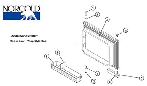 Norcold N1095 Upper Door Assy Wrap Style High Sky Rv Parts