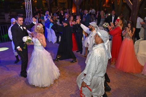 A Traditional Lebanese Wedding Featuring Swords Ruins Fireworks And