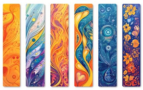 Premium Photo Four Bookmarks With Different Designs