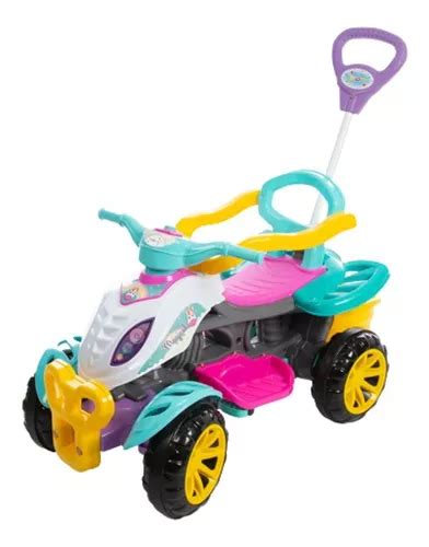 Carrinho De Passeio Infantil Quadriciclo Menino Pedal Haste