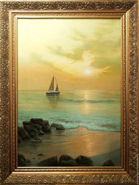 .Морской берег.картина маслом на холсте.морской пейзаж.классика. в ...