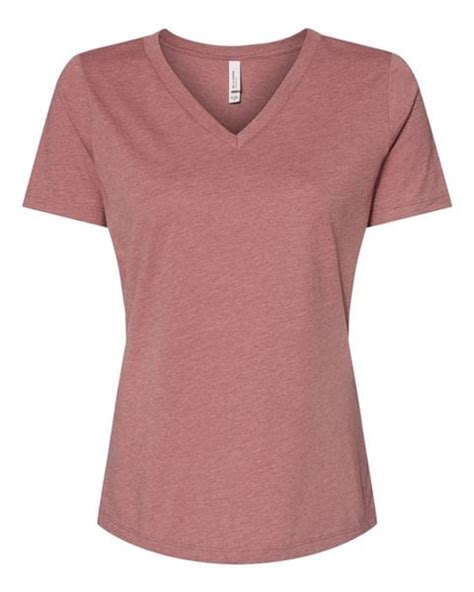 Bella Canvas Cvc Women S Relaxed Heather Cvc V Neck Tee