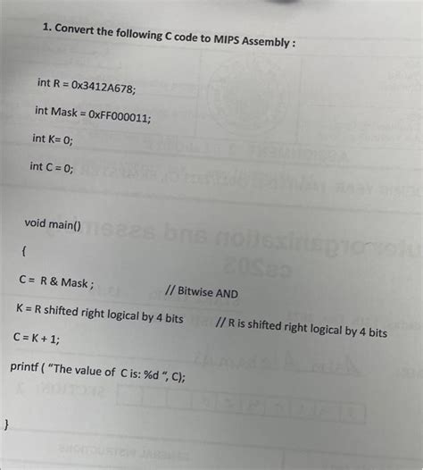 Solved Convert The Following C Code To Mips Solutioninn