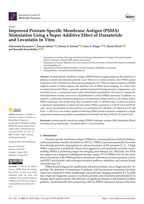 Pdf Improved Prostate Specific Membrane Antigen Psma Stimulation