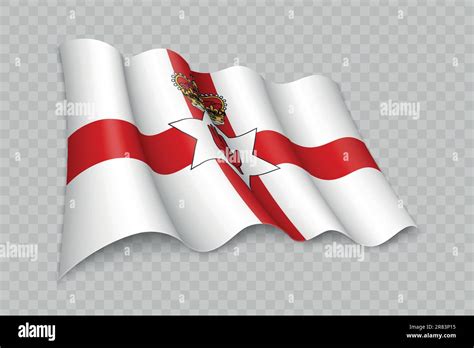 D Realistic Waving Flag Of Northern Ireland Is A Region Of United