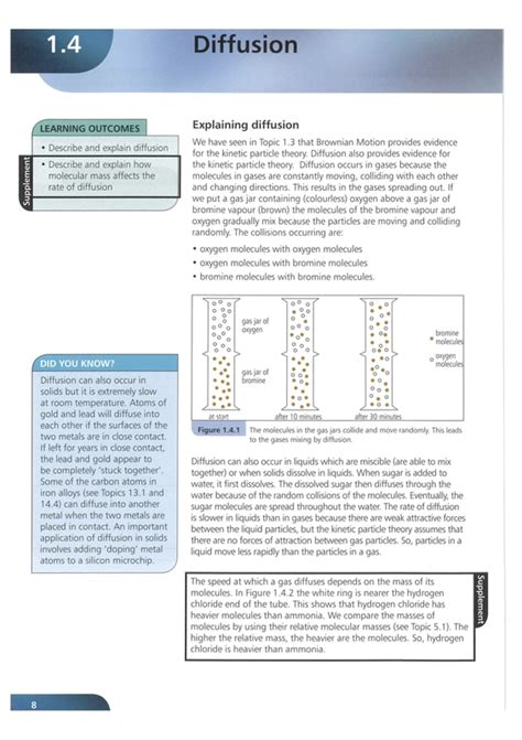 1.4 Diffusion - Chemistry's a breeze and it turns out that so is Physics!